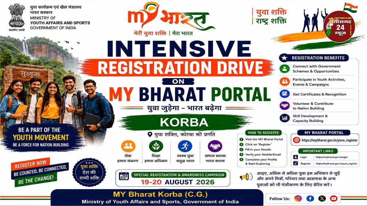 माय भारत पोर्टल, कोरबा