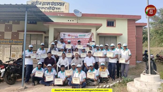 पुत्तरगोदी कला में राजमिस्त्री प्रशिक्षण का समापन, प्रतिभागियों को प्रमाण पत्र एवं टूल किट वितरित
